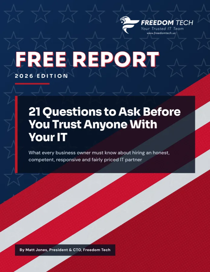 21 Questions to Ask Before You Trust Anyone With Your IT guide cover